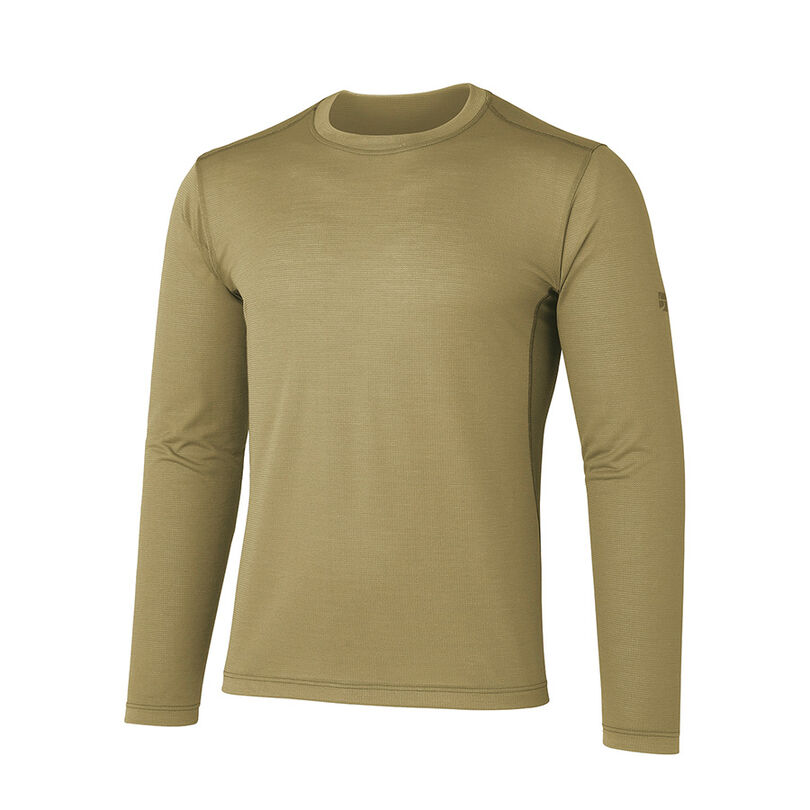 Men's Ramie Spin Air Long Sleeve Crew,COYOTE BROWN, medium image number 0