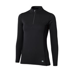Merino Spin Thermo Long Sleeve Zip-Neck BK S,BLACK, small image number 0