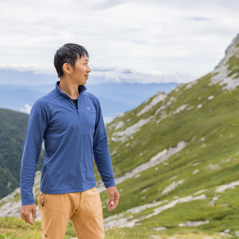 Men's Drought Tough Zip Neck,LIGHT MOSS, medium image number 4