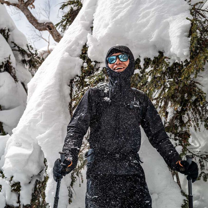 Men's Mu-Wrap Hooded Jacket,BLACK MICA, medium image number 26