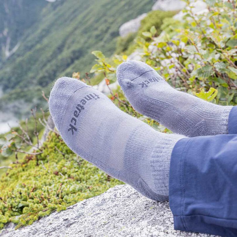 Ramie Spin Socks Alpine Regular,GRAY, medium image number 2