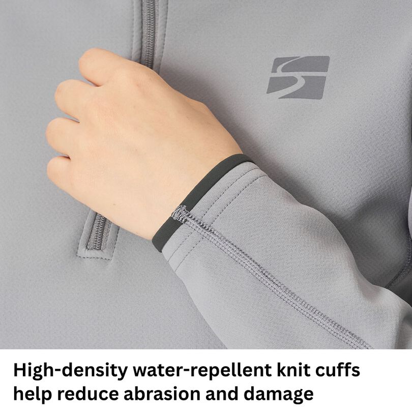 Women's FLOODRUSH Zip Neck,LIGHT GRAY, medium image number 6