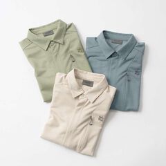 Men's Ramie Spin Knit Shirt Short Sleeve,LIGHT INDIGO, small image number 9