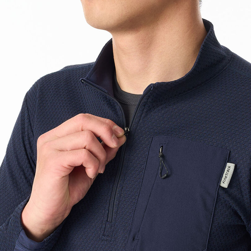 Men's Drought Thermo Zip Neck,DEEP NAVY, medium image number 11