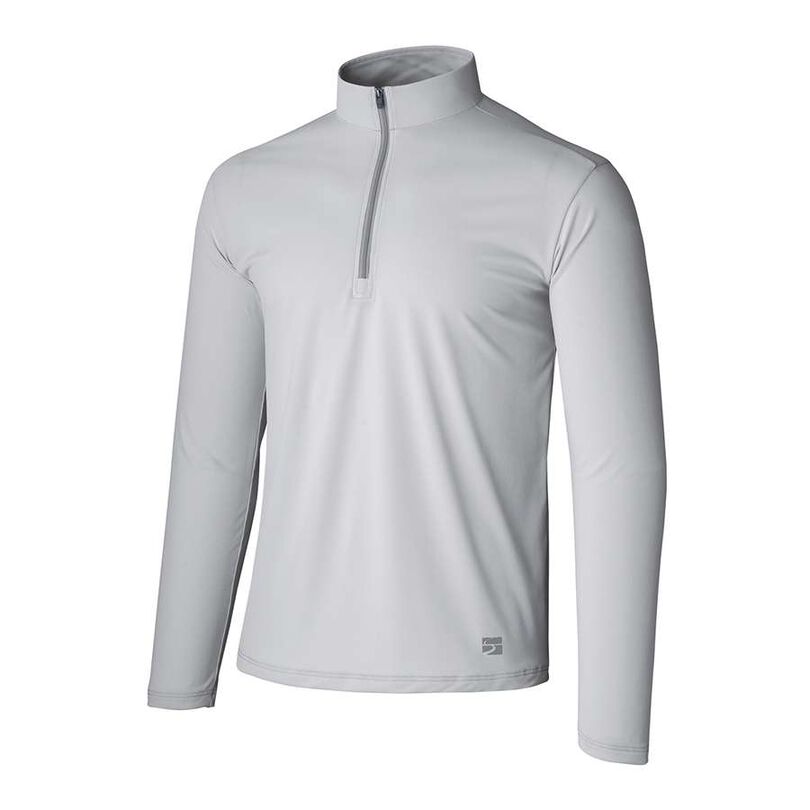 Men's Drought Shade Zip Neck,MIST GRAY, medium image number 0