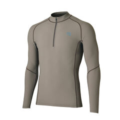 Men's Rapid Rush Zip Neck,TITANIUM BROWN, small image number 0
