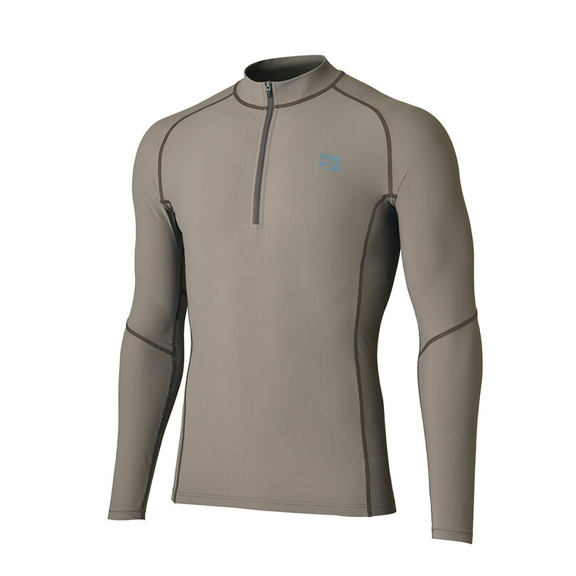 Men's Rapid Rush Zip Neck,TITANIUM BROWN, medium image number 0