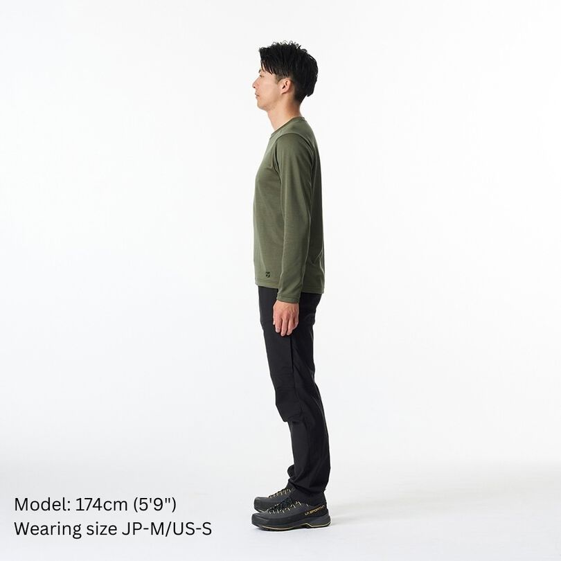 Men's Drought Largo Long Sleeve,CHARCOAL HEATHER, medium image number 11