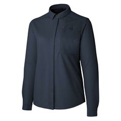 Women's Ramie Spin Knit Shirt,DARK INDIGO, small image number 0