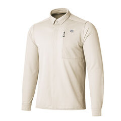 Men's Ramie Spin Knit Shirt,IVORY, small image number 0