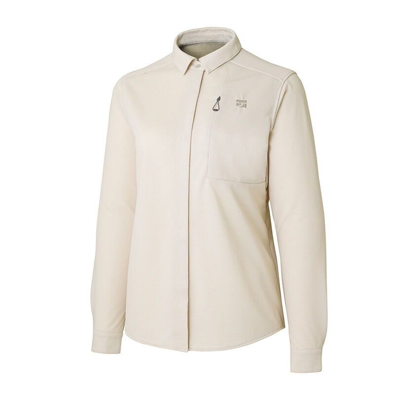Women's Ramie Spin Knit Shirt,IVORY, medium image number 0