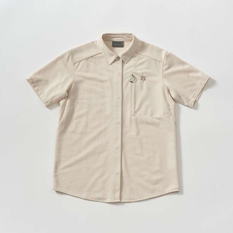 Women's Ramie Spin Knit Shirt Short Sleeve,IVORY, medium image number 10