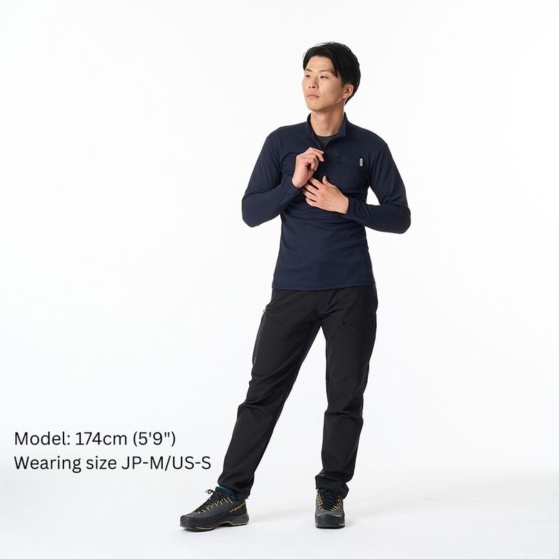 Men's Drought Thermo Zip Neck,DEEP NAVY, medium image number 10